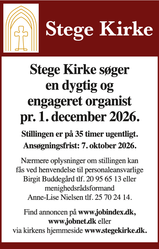 Organist jobannonce